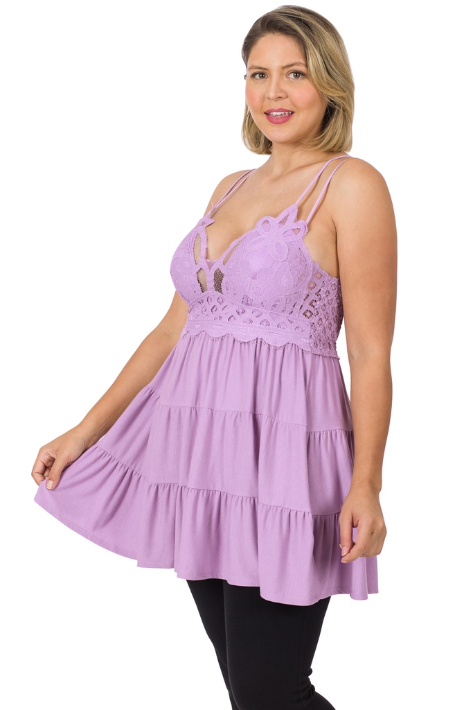 Lace Top Dress Plus