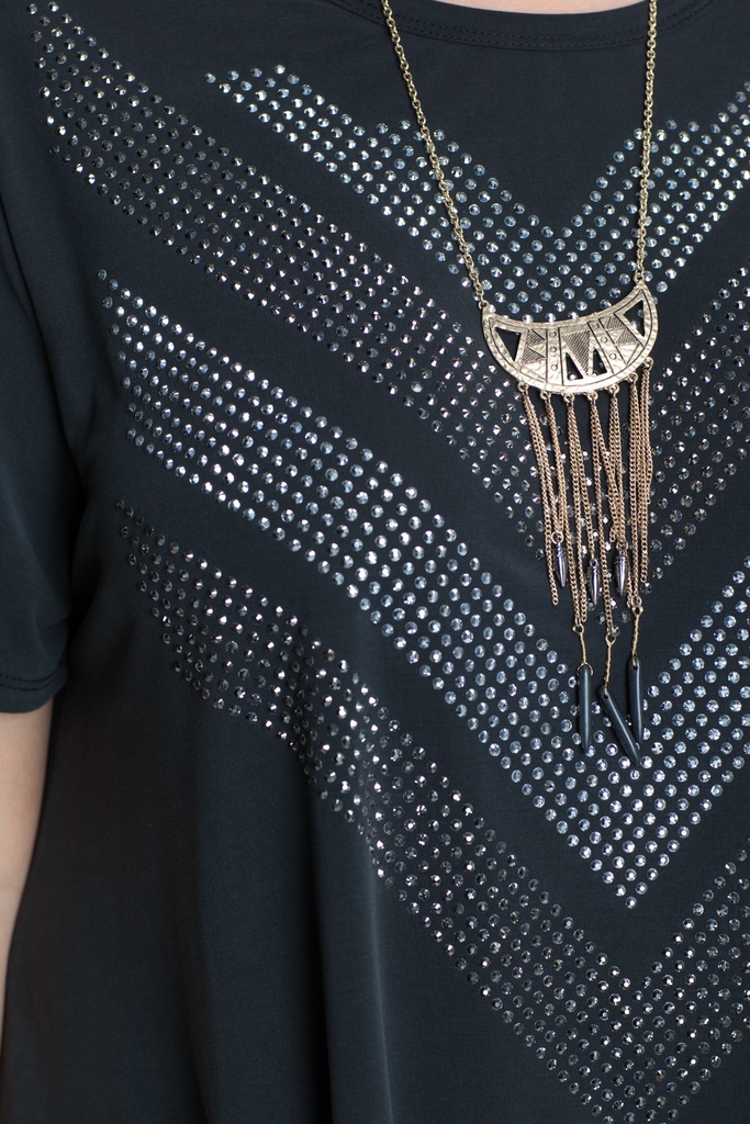 SS Black Stud Tunic close