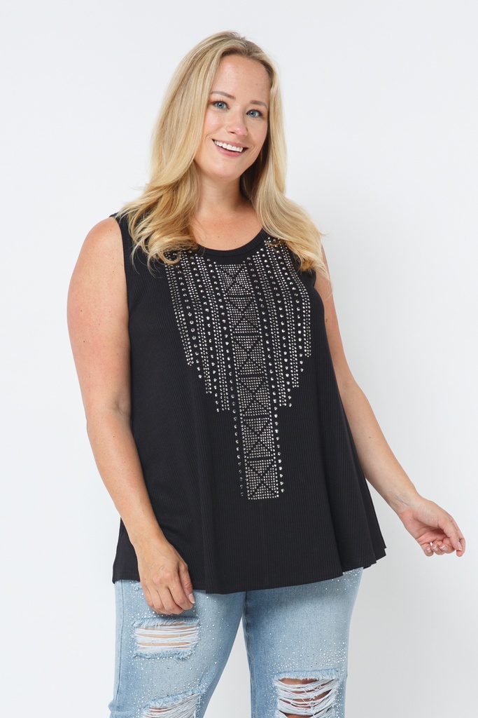 Studded Tank black