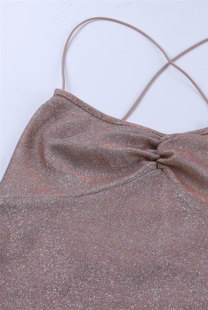 Spaghetti Strap Flowy Dress Close Top