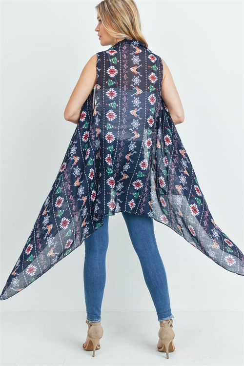 Reindeer Print Kimono back