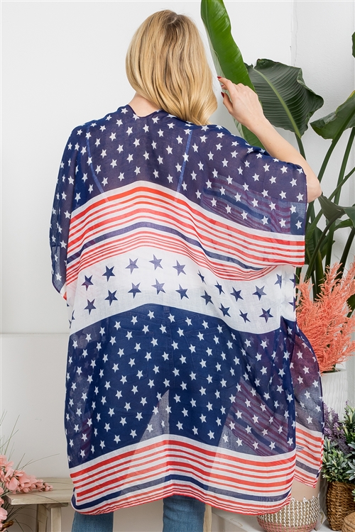 Multi stripe kimono back