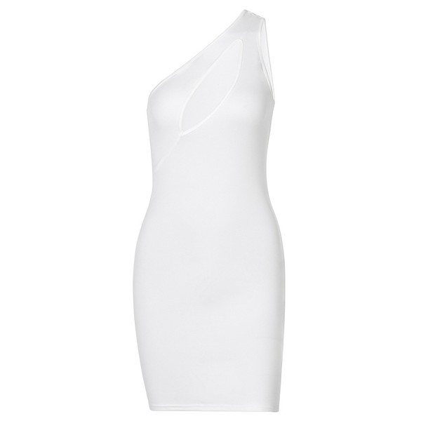 One Shoulder Dress White 3