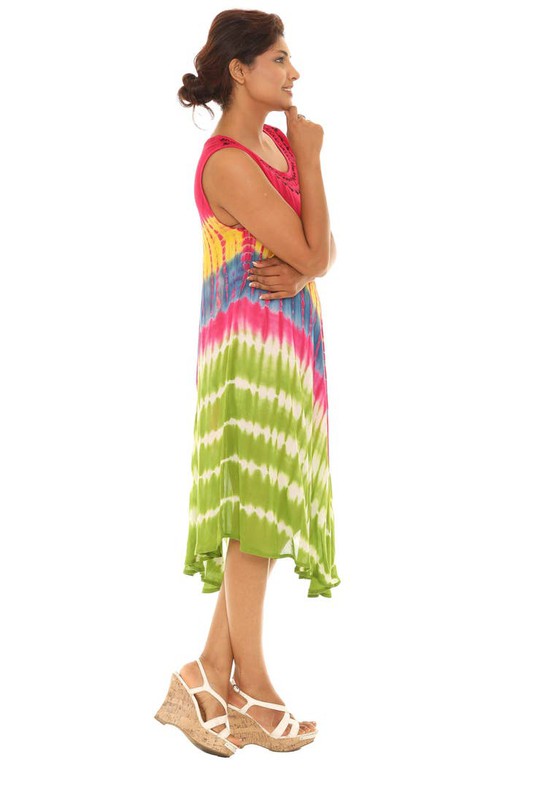Bright Colors Tie Dye Sundress Side