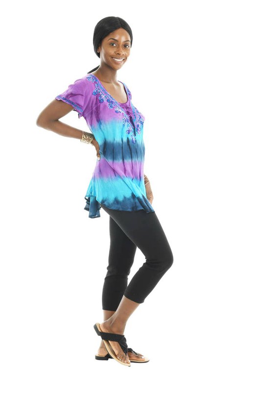 Purple Tie Dye Top Side