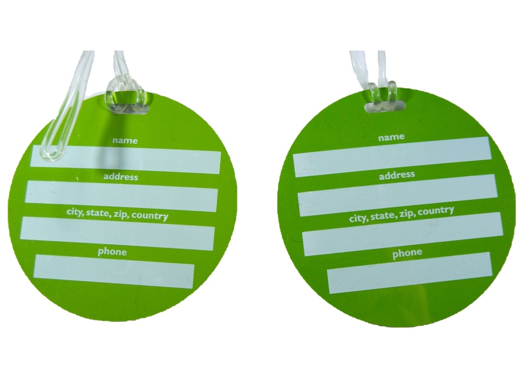 Luggage Tags Green back