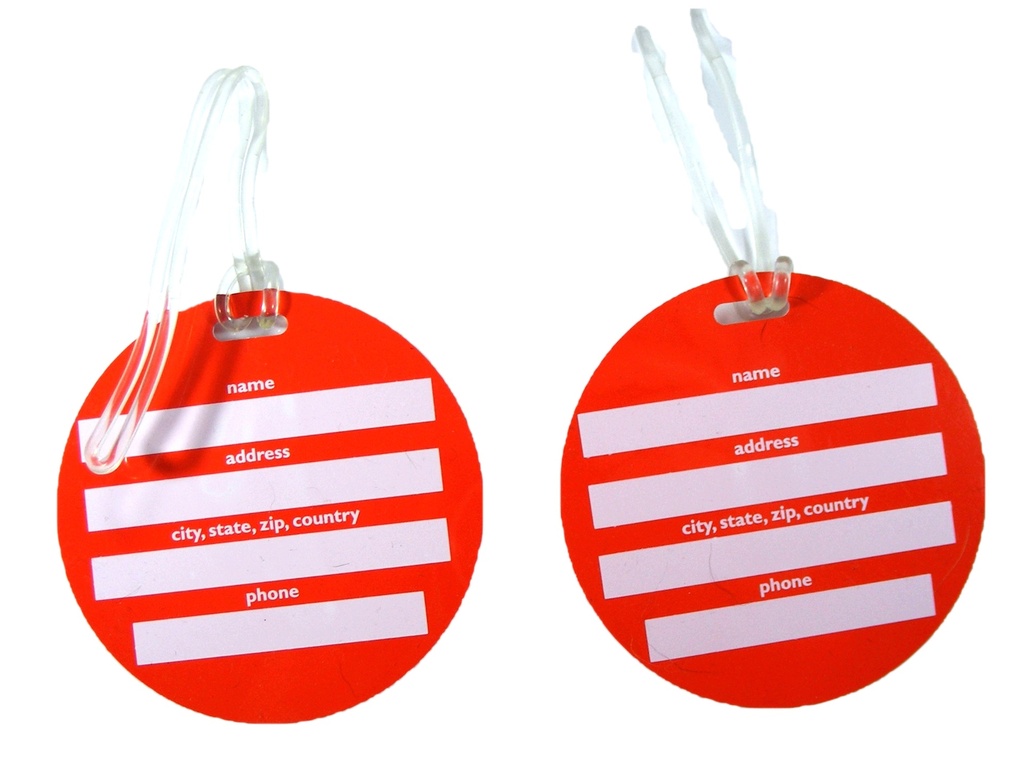 Luggage Tags Orange back