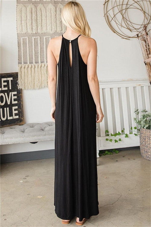 Black Crochet Maxi Back