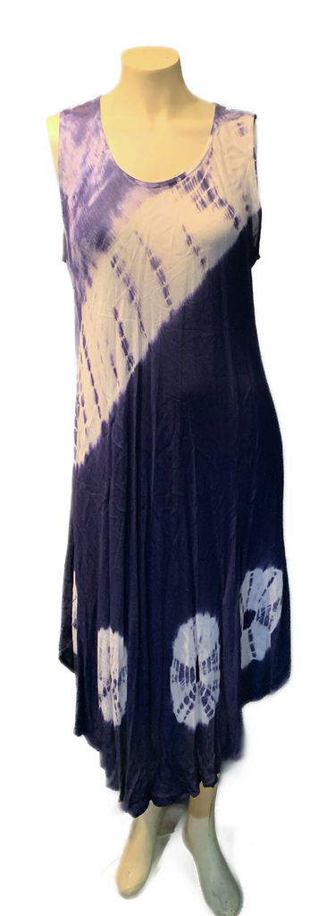 Sleeveless Tie Dye Dress  Plus
