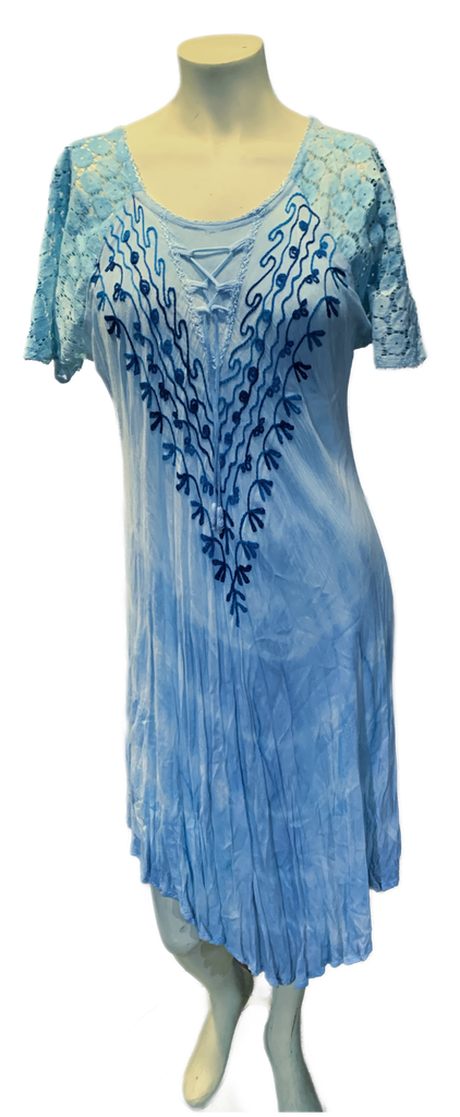 Tie Dye Short Sleeve Dress