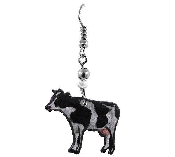 Cow Acrylic Earrings