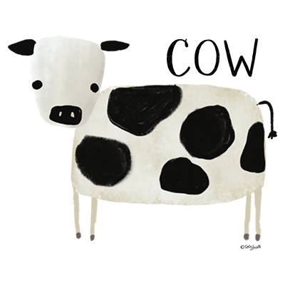 Cow Watercolor Toddler