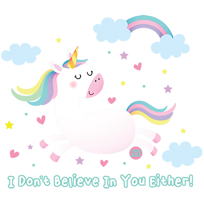 Don't Believe in You Unicorn T-Shirt Youth (X-Small)