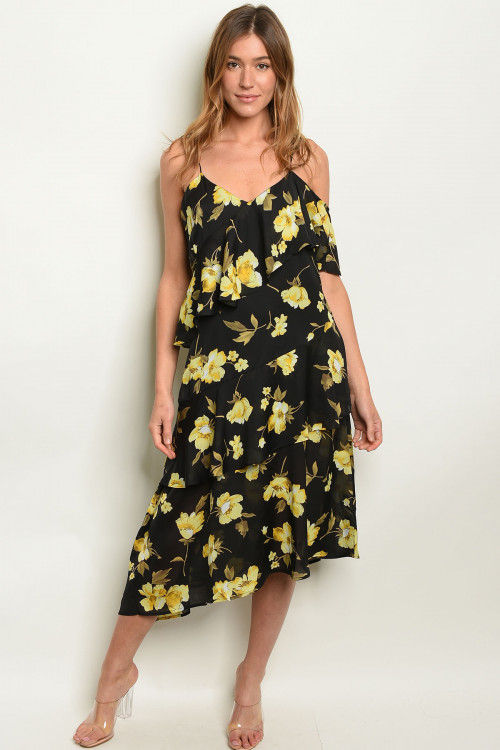  Black with Flowers 
