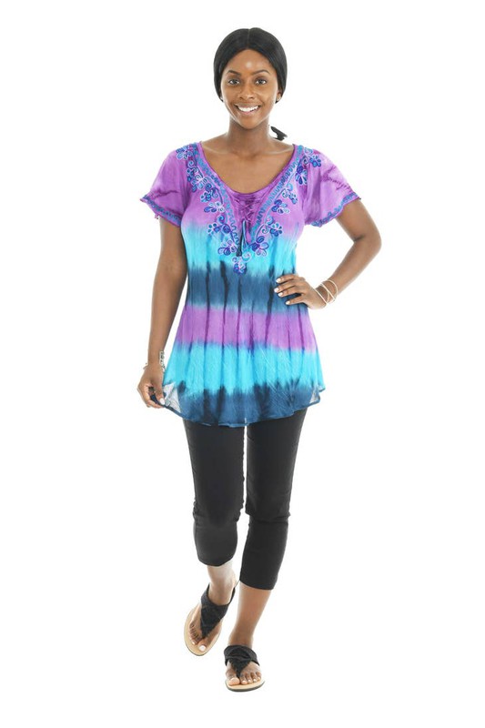  Purple Tie Dye Top