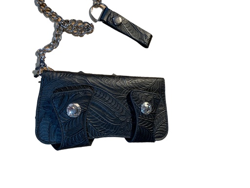 Leather Embossed Biker Wallet