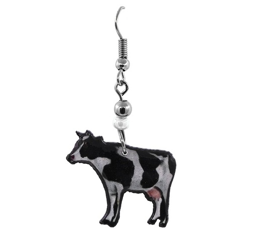Cow Acrylic Earrings