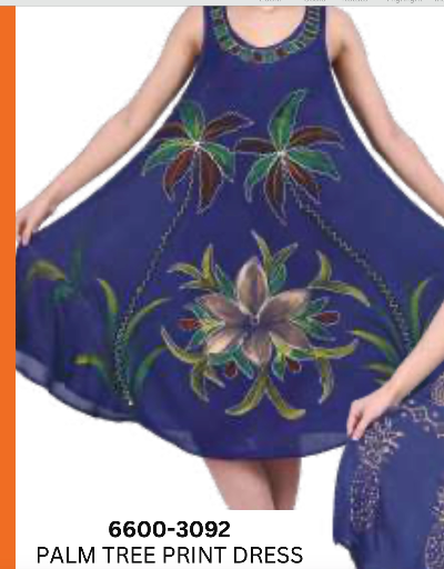 Navy Colored Palm Dress