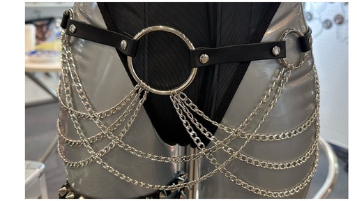 Leather and Chain Belt